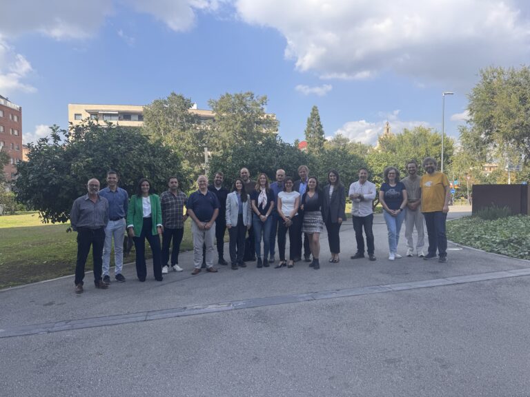 Dyman consortium members pose outside the meeting room in Sant Cugat hotel
